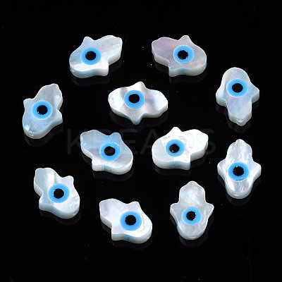 Natural White Shell Mother of Pearl Shell Beads SSHEL-N034-57B-A-1