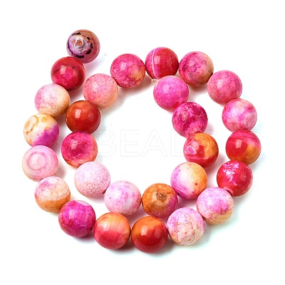 Natural Agate Beads Strands G-Z145-B01-14mm-B-1