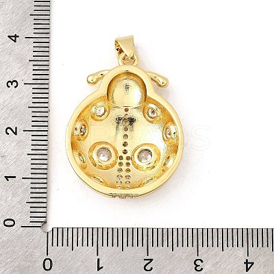 Brass Micro Pave Cubic Zirconia Pendants KK-I359-12G-1