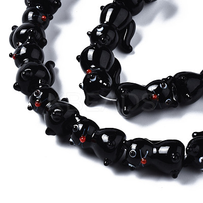 Handmade Bumpy Lampwork Beads Strands LAMP-Q031-003-1