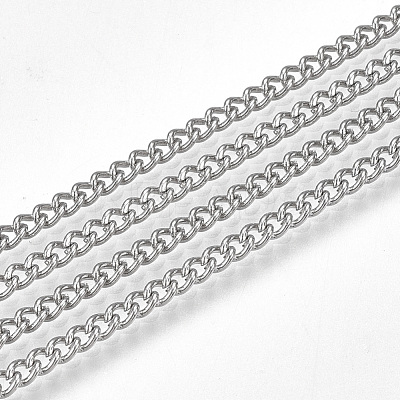 Tarnish Resistant 304 Stainless Steel Curb Chains CHS-S005-02-1