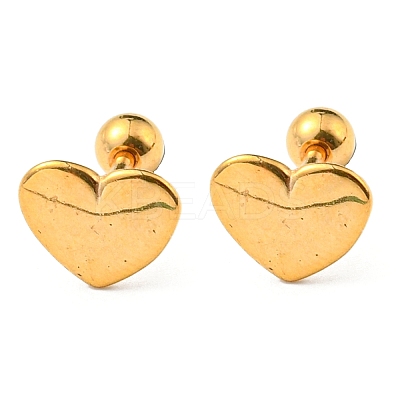 Ion Plating(IP) 304 Stainless Steel Stud Earrings EJEW-Z034-20G-1