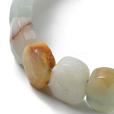 Natural Flower Amazonitel Beaded Stretch Bracelet G-E010-01-01-1