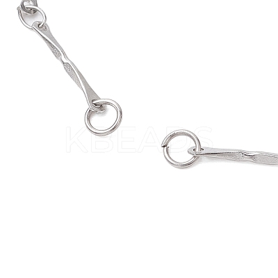 Stainless Steel Bar Link Chain Bracelet Makings AJEW-JB01290-02-1