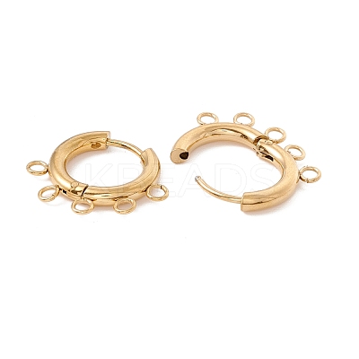 Ion Plating(IP) 304 Stainless Steel Hoop Earring Findings STAS-D183-01G-1