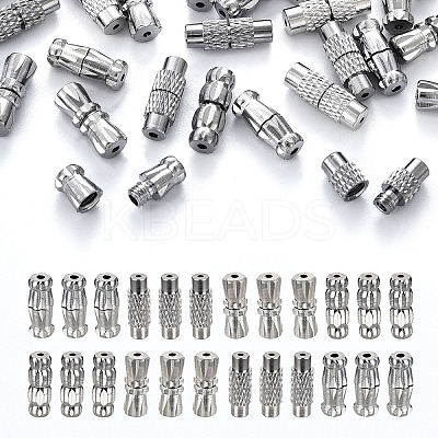 50Pcs 5 Styles Brass Screw Clasps KK-YW0002-45P-1