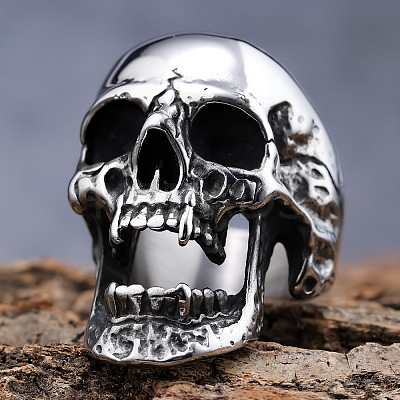Skull 304 Stainless Steel Finger Rings for Men FS-WGF2445-04-1