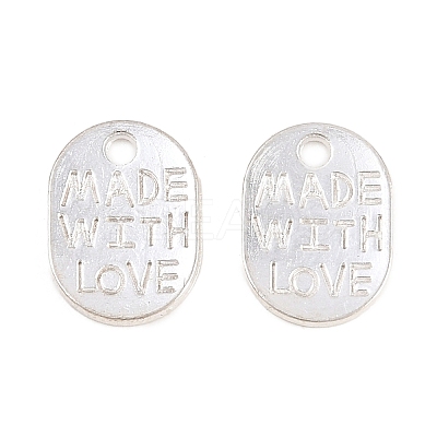 Tibetan Style Alloy Oval Charms TIBEP-Q035-08S-NR-1