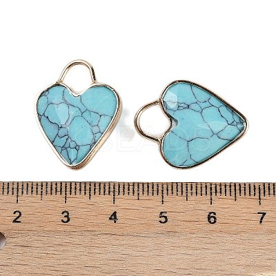 Synthetic Turquoise Faceted Pendans KK-L218-005G-02-1