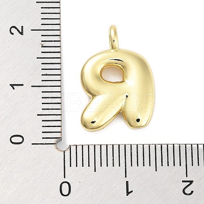 Rack Plating Brass Balloon Letter Pendants KK-C050-01G-R-1