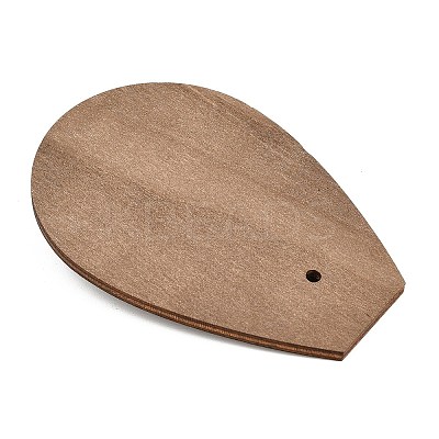 Teardrop Shape Wood Slant Back Single Bracelet Display Stands ODIS-K004-05-1