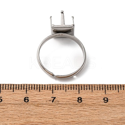 304 Stainless Steel Cuff Ring Components STAS-D372-01P-02-1