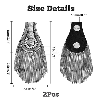2Pcs Fashionable Tassel Epaulettes DIY-FH0005-31-1