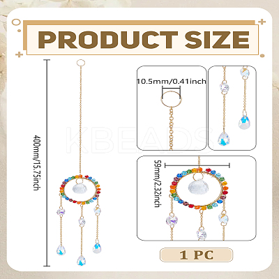 Glass Hanging Suncatchers AJEW-WH0270-714C-1