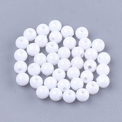 Opaque Plastic Beads X-KY-T005-6mm-601-1