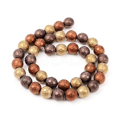 PVD Vacuum Plating Non-magnetic Synthetic Hematite Beads Strands X-G-F682-01B-1