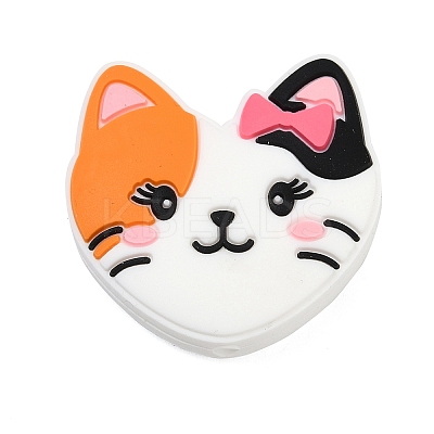Cat Shape Silicone Beads SIL-V002-07C-1