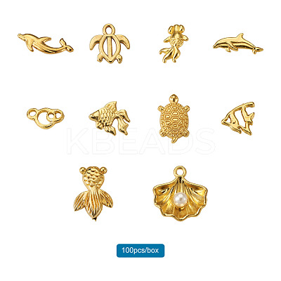 Ocean Theme Zinc Alloy Cabochons DIY-TA0003-32G-1