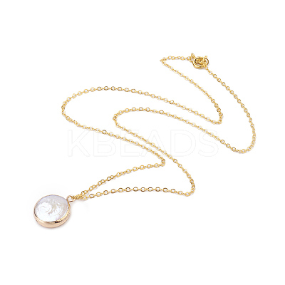 Plated Natural Baroque Pearl Keshi Pearl Beads Jewelry Sets SJEW-JS00977-1