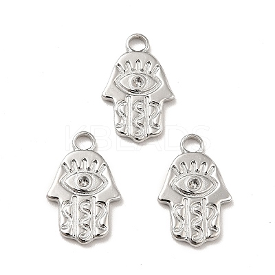 Tarnish Resistant 304 Stainless Steel Pendants Rhinestone Settings LS-STAS-E176-14P-1