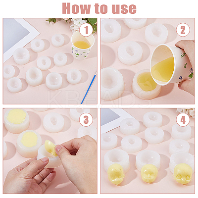 10Pcs 10 Styles Fondant Silicone Molds DIY-FH0010-39-1