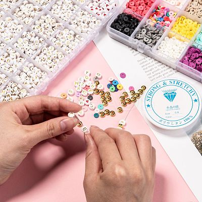DIY Heishi Bead Style Stretch Bracelets Making Kits DIY-JP0005-85-1