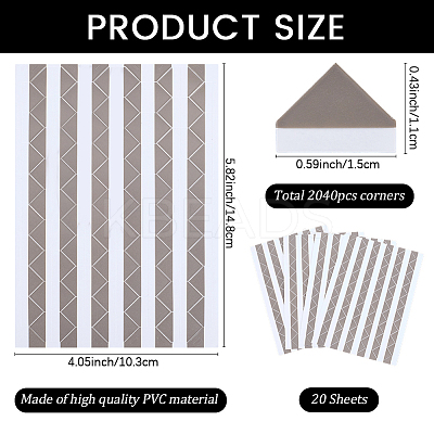 Photo Paper Self Adhesive Corner Stickers AJEW-WH20060-63B-1