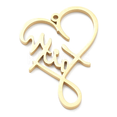 Ion Plating(IP) 304 Stainless Steel Pendants LS-STAS-B016-06G-1