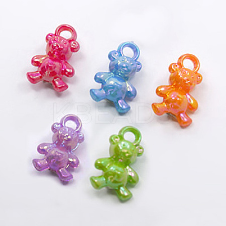 Plating Acrylic Pendants PAB2325Y-1