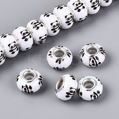 Opaque Resin European Beads RPDL-T004-01A-1