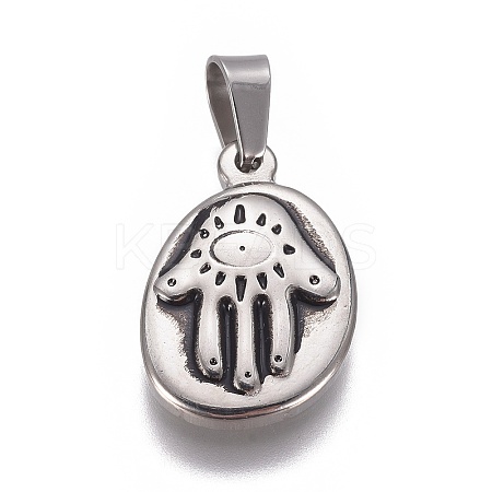 304 Stainless Steel Pendants STAS-F223-22AS-1