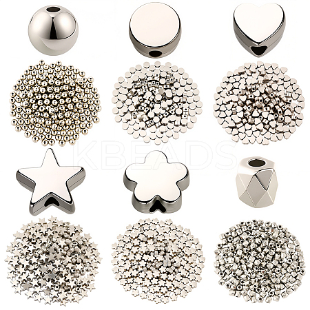 1200Pcs 6 Styles CCB Plastic Beads CCB-PA0001-10P-1