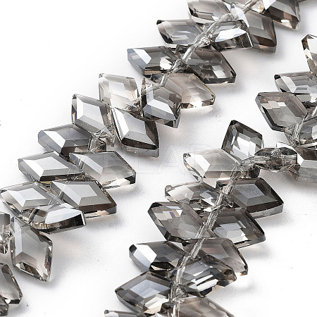 Electroplate Rhombus Glass Beads Strands EGLA-A036-12A-PL03-1