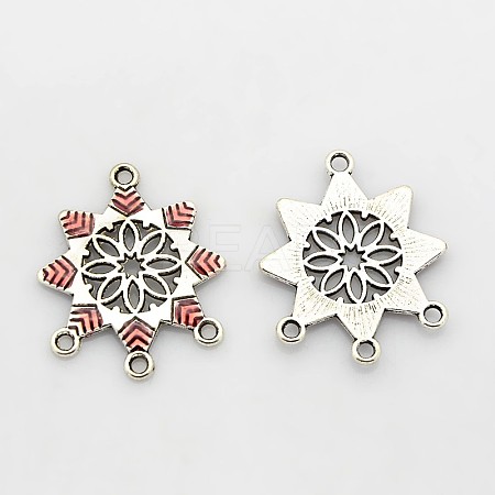 Antique Silver Tone Alloy Enamel Chandelier Components LS-ENAM-J509-01AS-1