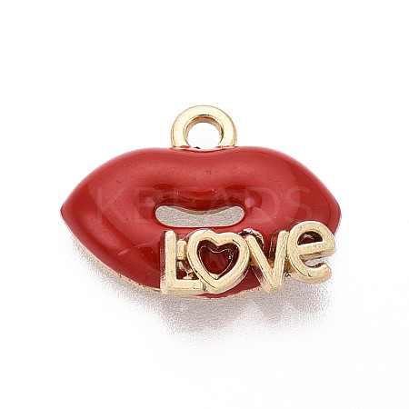 Alloy Enamel Pendants ENAM-T024-13A-G-1