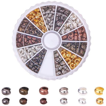 Brass Crimp Beads Covers KK-PH0036-09-1