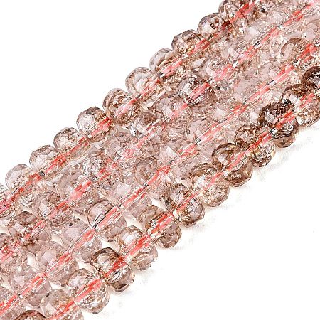 Crackle Transparent Glass Beads Strands GLAA-N068-03A-08-1