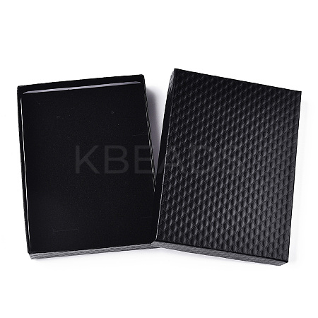 Rhombus Textured Cardboard Jewelry Boxes CBOX-T006-01A-1