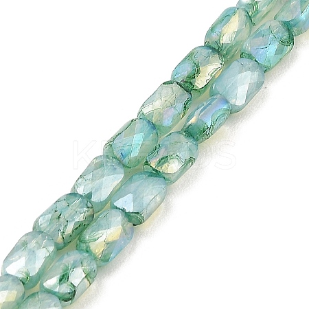 Imitation Jade Glass Beads Strands GLAA-P058-04A-06-1