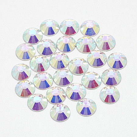 Flat Back Glass Rhinestone Cabochons RGLA-T090-SS34-02-1