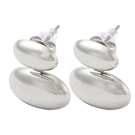 Non-Tarnish 304 Stainless Steel Stud Earrings EJEW-K269-01P-1