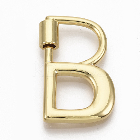 Brass Screw Carabiner Lock Charms KK-T046-001G-B-NF-1