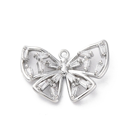 Brass Rhinestone Pendants KK-E973-11P-1