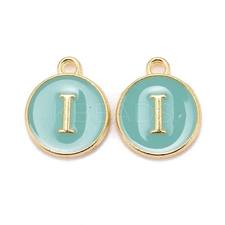 Golden Plated Alloy Enamel Charms ENAM-S118-05I-1
