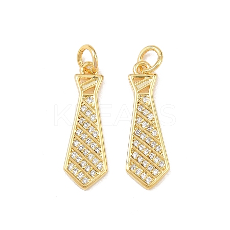 Brass Micro Pave Cubic Zirconia Pendants KK-P339-11G-1