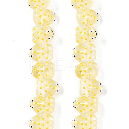 Transparent Glass Enamel Beads Strands GLAA-B021-05C-1