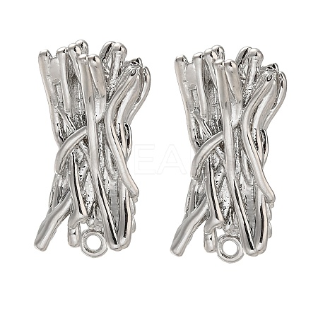Brass Stud Earring Findings KK-U038-01P-1