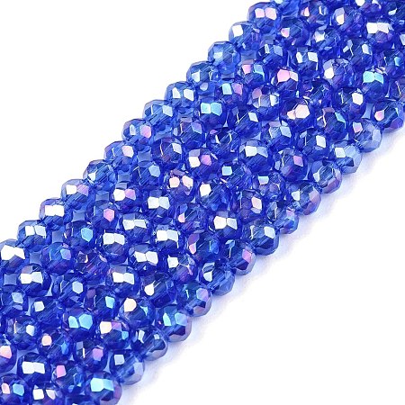 Electroplate Glass Beads Strands EGLA-A044-T2mm-B31-1