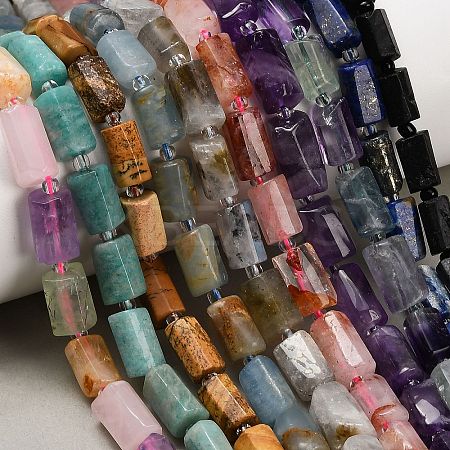 Natural Mixed Gemstone Beads Strands G-F836-B02-01-1