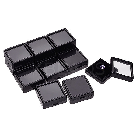 Square Plastic Loose Diamond Display Boxes CON-WH0092-61B-01-1